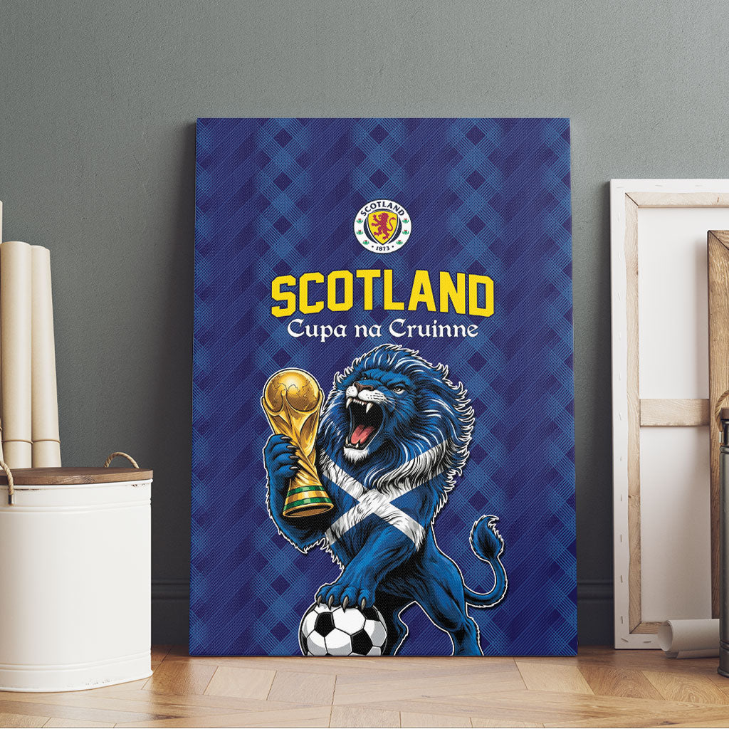 World Football 2026 Scotland Canvas Wall Art Scottish Tartan Cupa na Cruinne Glory