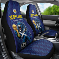 World Football 2026 Scotland Car Seat Cover Scottish Tartan Cupa na Cruinne Glory
