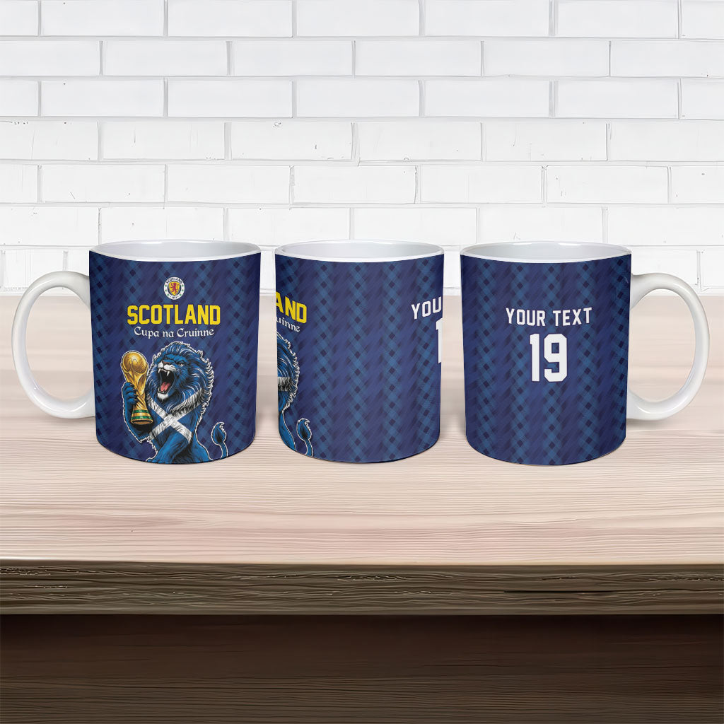Custom World Football 2026 Scotland Ceramic Mug Scottish Tartan Cupa na Cruinne Glory