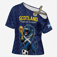 Custom World Football 2026 Scotland Cross Shoulder Shirt Scottish Tartan Cupa na Cruinne Glory