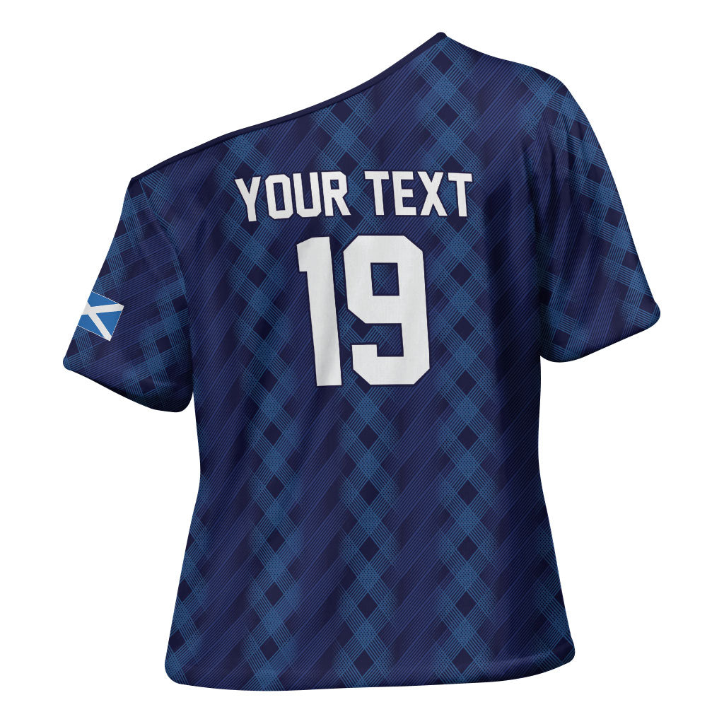 Custom World Football 2026 Scotland Cross Shoulder Shirt Scottish Tartan Cupa na Cruinne Glory