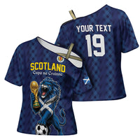 Custom World Football 2026 Scotland Cross Shoulder Shirt Scottish Tartan Cupa na Cruinne Glory
