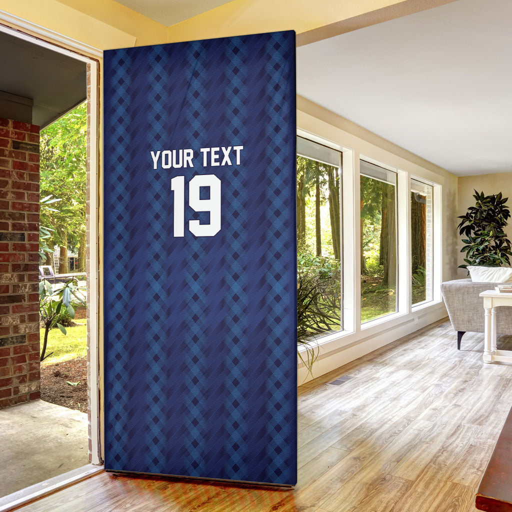Custom World Football 2026 Scotland Door Cover Scottish Tartan Cupa na Cruinne Glory