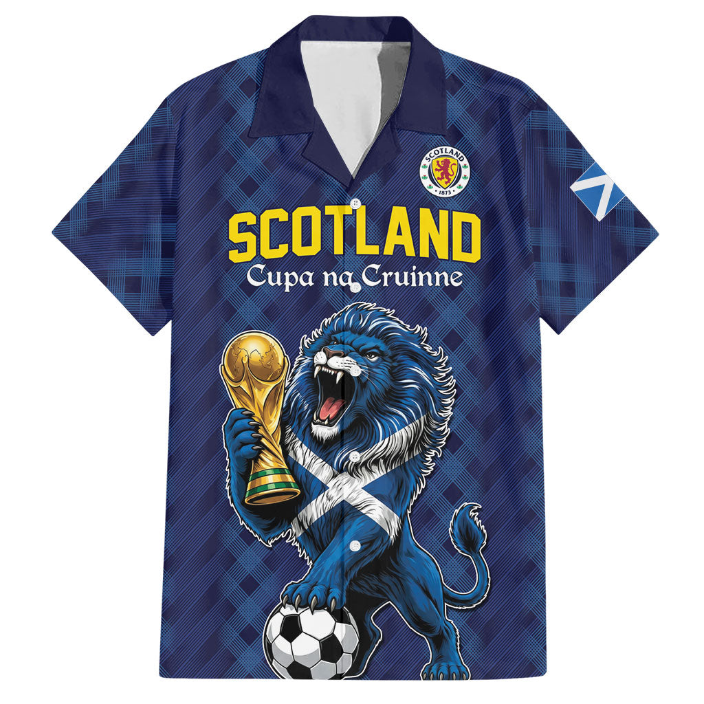 Custom World Football 2026 Scotland Hawaiian Shirt Scottish Tartan Cupa na Cruinne Glory
