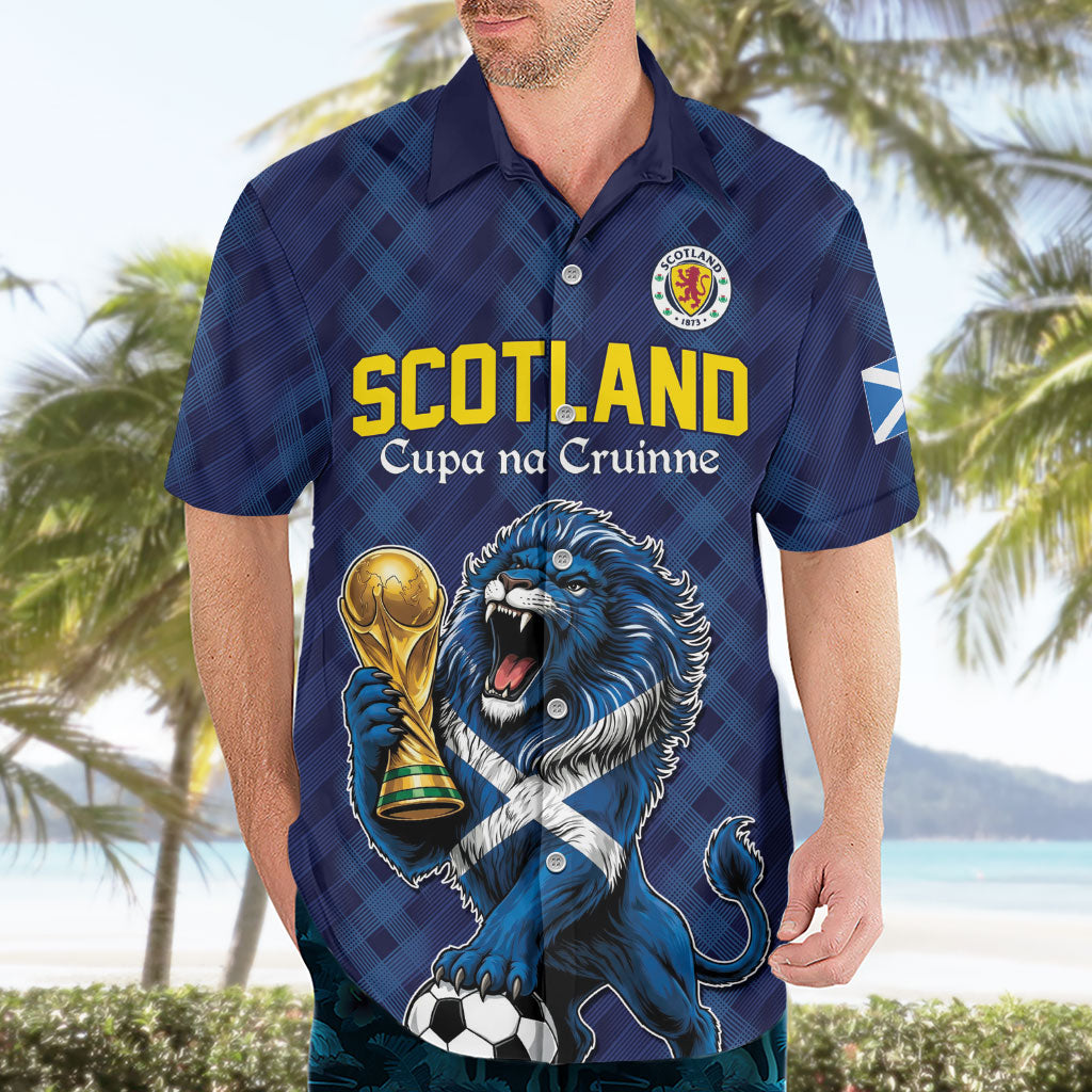 Custom World Football 2026 Scotland Hawaiian Shirt Scottish Tartan Cupa na Cruinne Glory