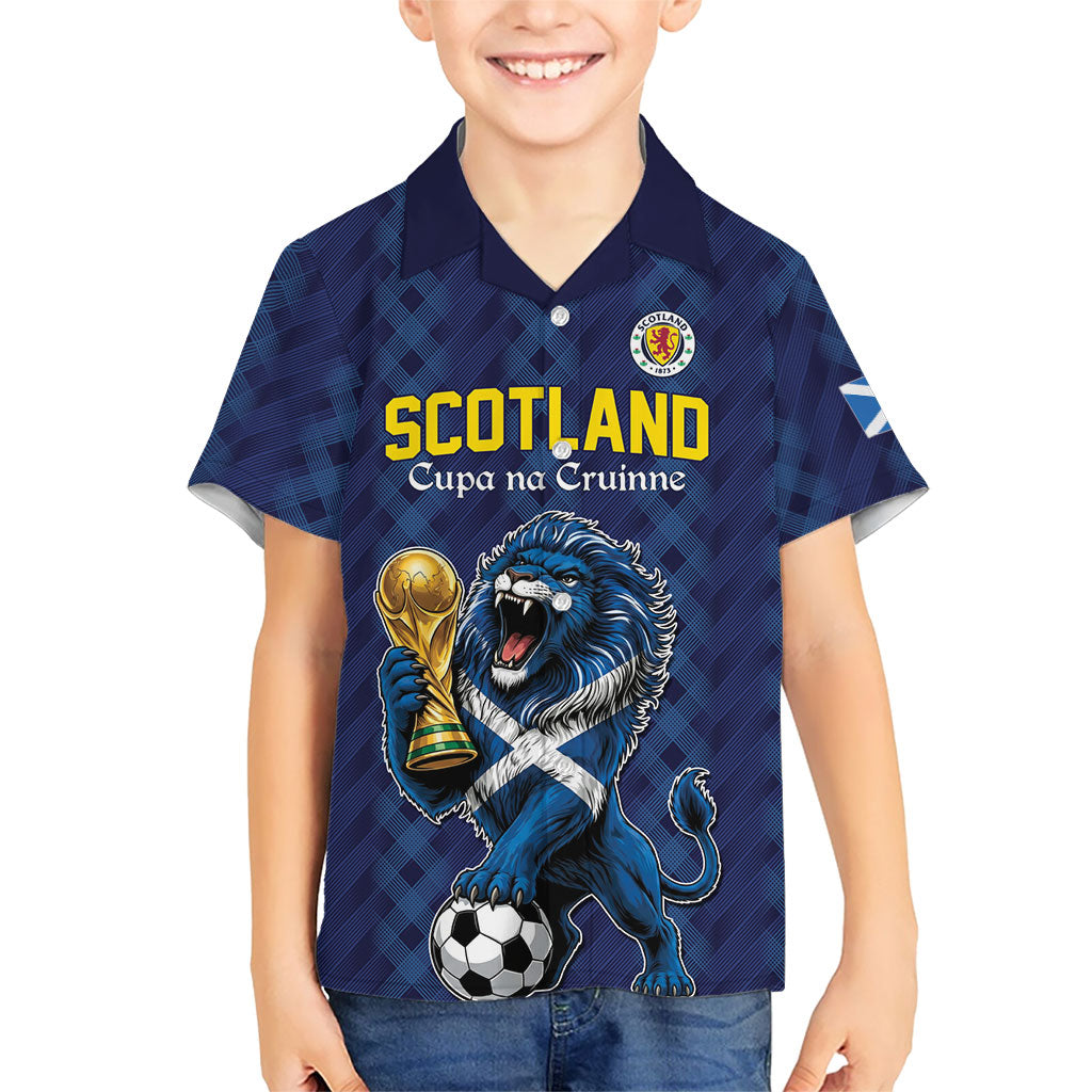 Custom World Football 2026 Scotland Hawaiian Shirt Scottish Tartan Cupa na Cruinne Glory