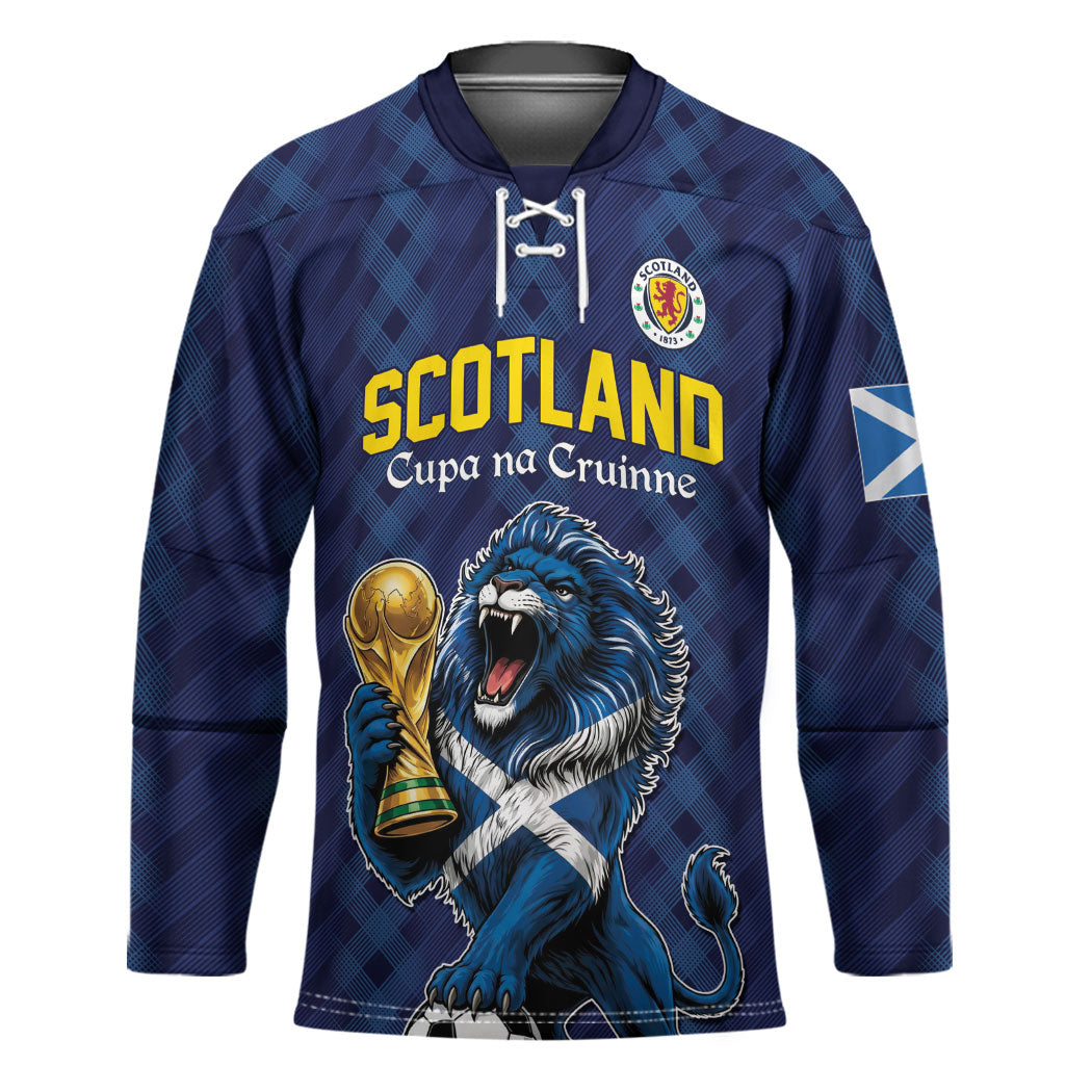 Custom World Football 2026 Scotland Hockey Jersey Scottish Tartan Cupa na Cruinne Glory
