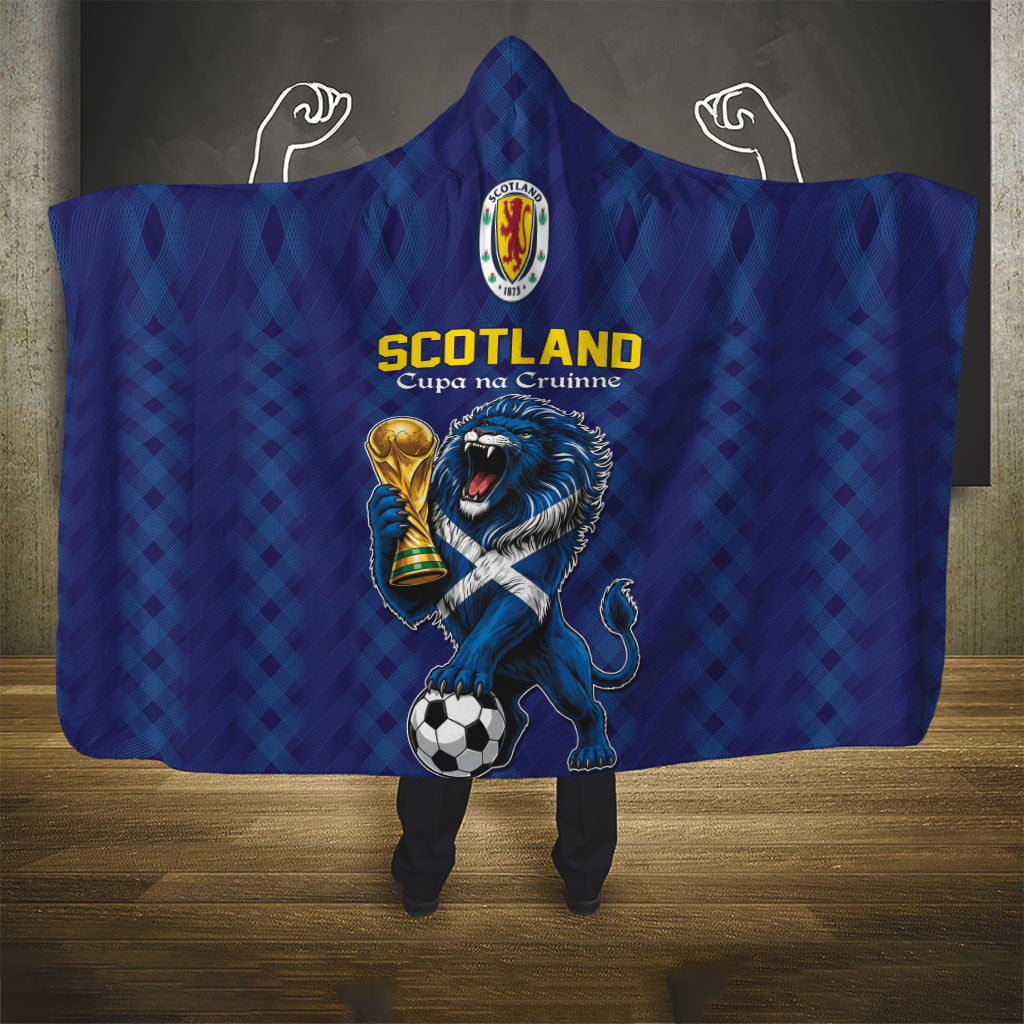 World Football 2026 Scotland Hooded Blanket Scottish Tartan Cupa na Cruinne Glory