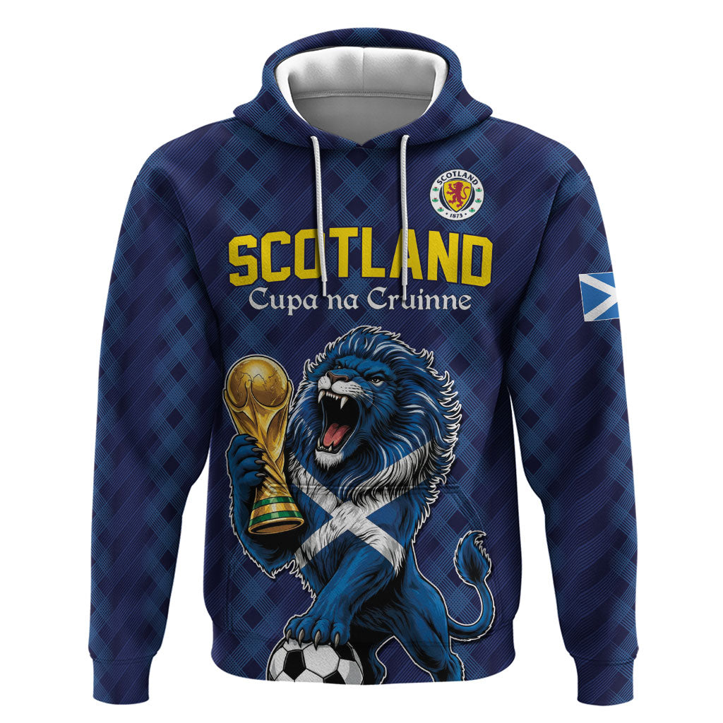Custom World Football 2026 Scotland Hoodie Scottish Tartan Cupa na Cruinne Glory