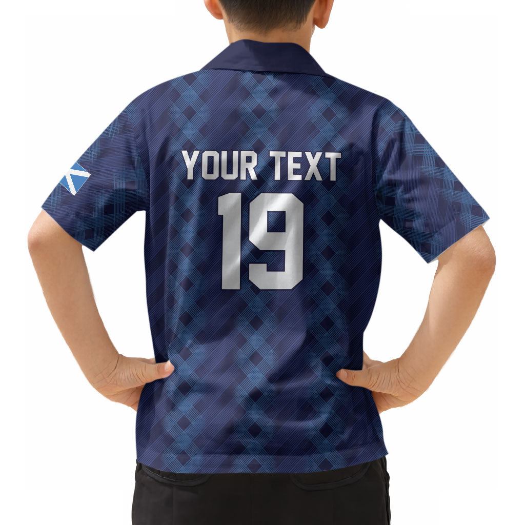 Custom World Football 2026 Scotland Kid Hawaiian Shirt Scottish Tartan Cupa na Cruinne Glory LT19
