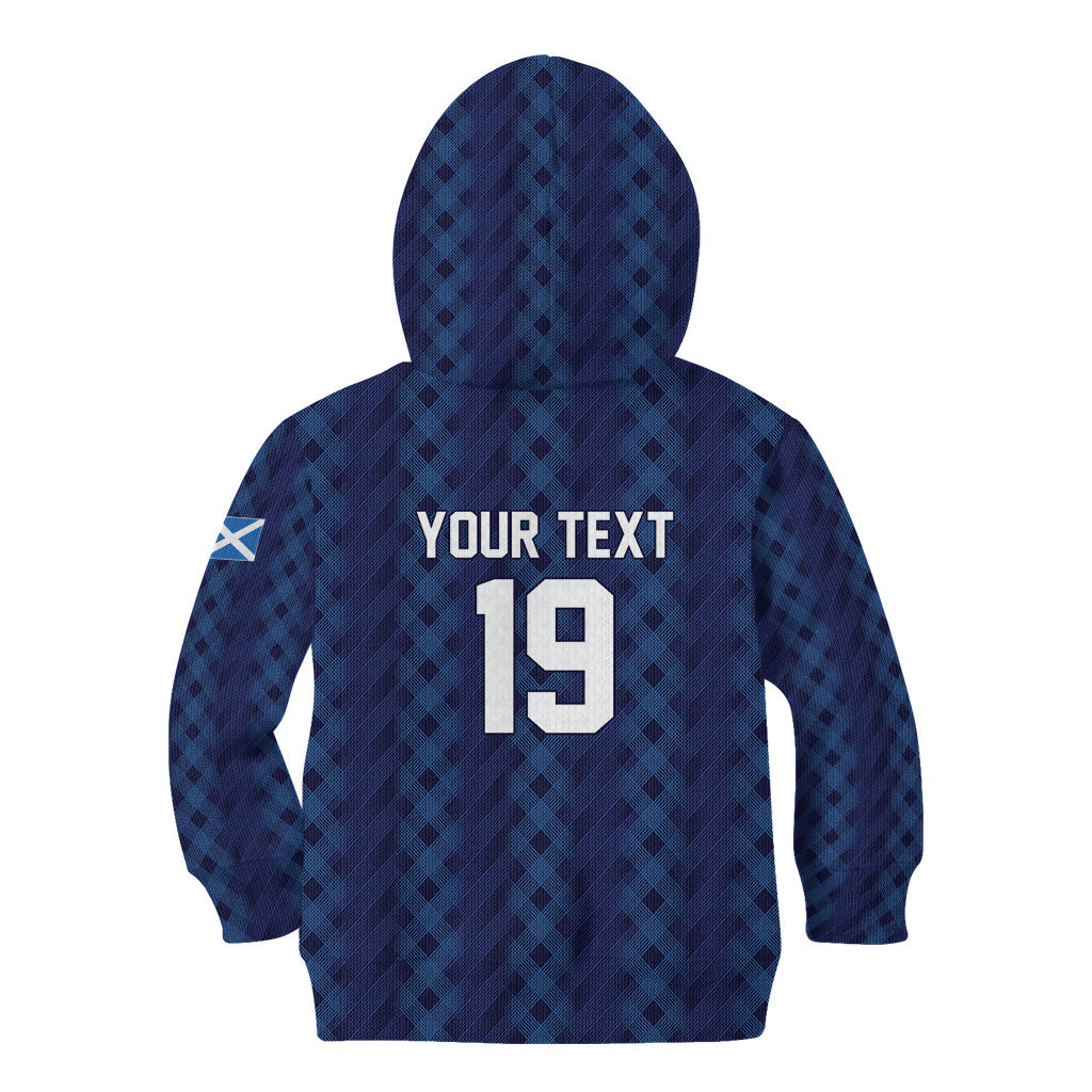 Custom World Football 2026 Scotland Kid Hoodie Scottish Tartan Cupa na Cruinne Glory