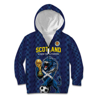 Custom World Football 2026 Scotland Kid Hoodie Scottish Tartan Cupa na Cruinne Glory