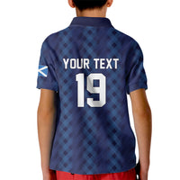 Custom World Football 2026 Scotland Kid Polo Shirt Scottish Tartan Cupa na Cruinne Glory
