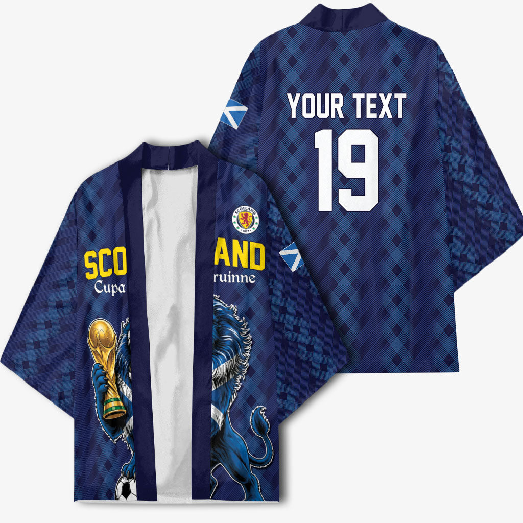 Custom World Football 2026 Scotland Kimono Scottish Tartan Cupa na Cruinne Glory