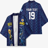 Custom World Football 2026 Scotland Kimono Scottish Tartan Cupa na Cruinne Glory