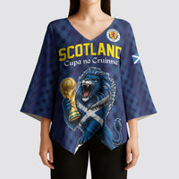 Custom World Football 2026 Scotland Kimono Sleeve Blouse Scottish Tartan Cupa na Cruinne Glory