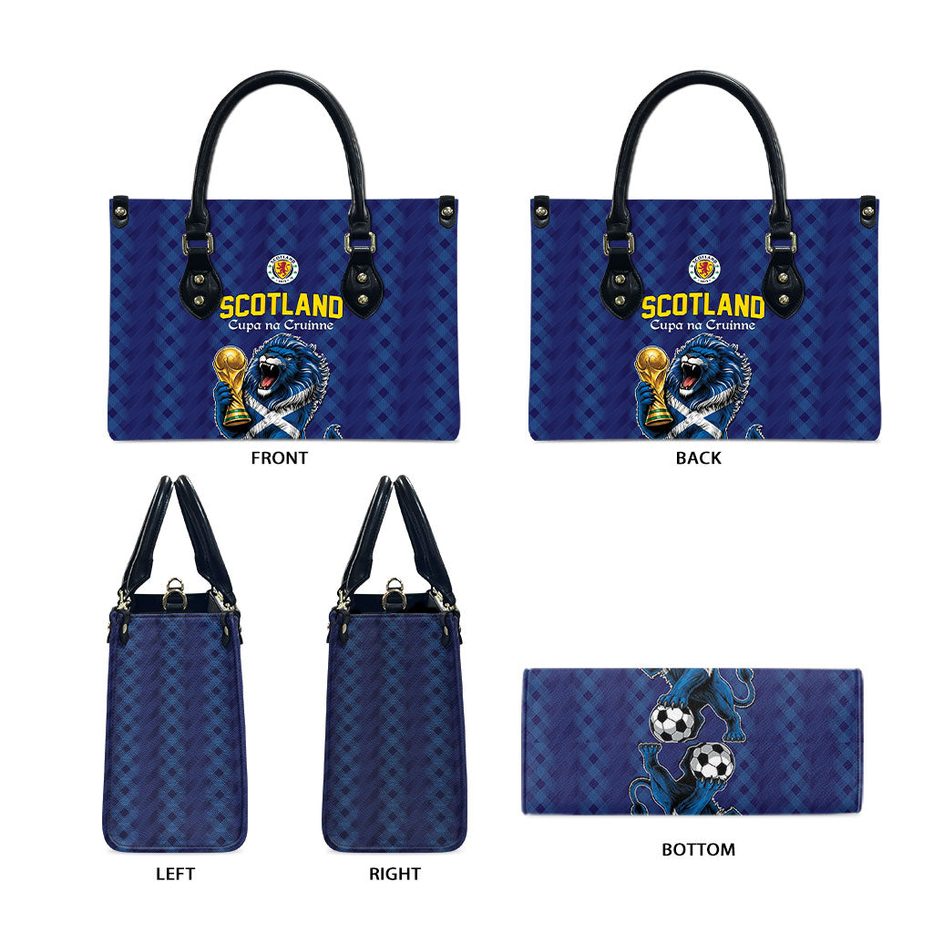 World Football 2026 Scotland Leather Bag Scottish Tartan Cupa na Cruinne Glory