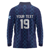 Custom World Football 2026 Scotland Long Sleeve Polo Shirt Scottish Tartan Cupa na Cruinne Glory