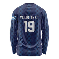 Custom World Football 2026 Scotland Long Sleeve Shirt Scottish Tartan Cupa na Cruinne Glory