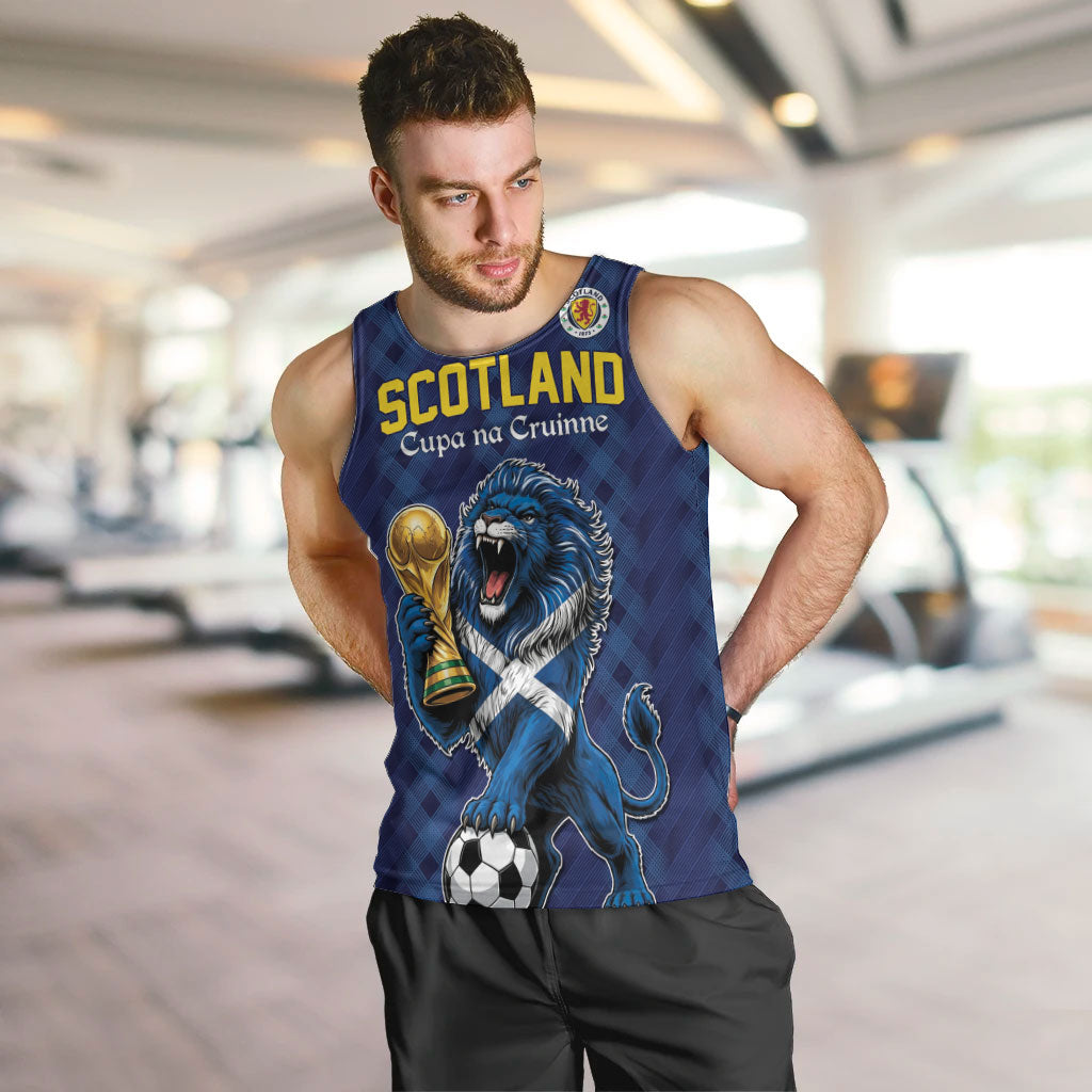Custom World Football 2026 Scotland Men Tank Top Scottish Tartan Cupa na Cruinne Glory