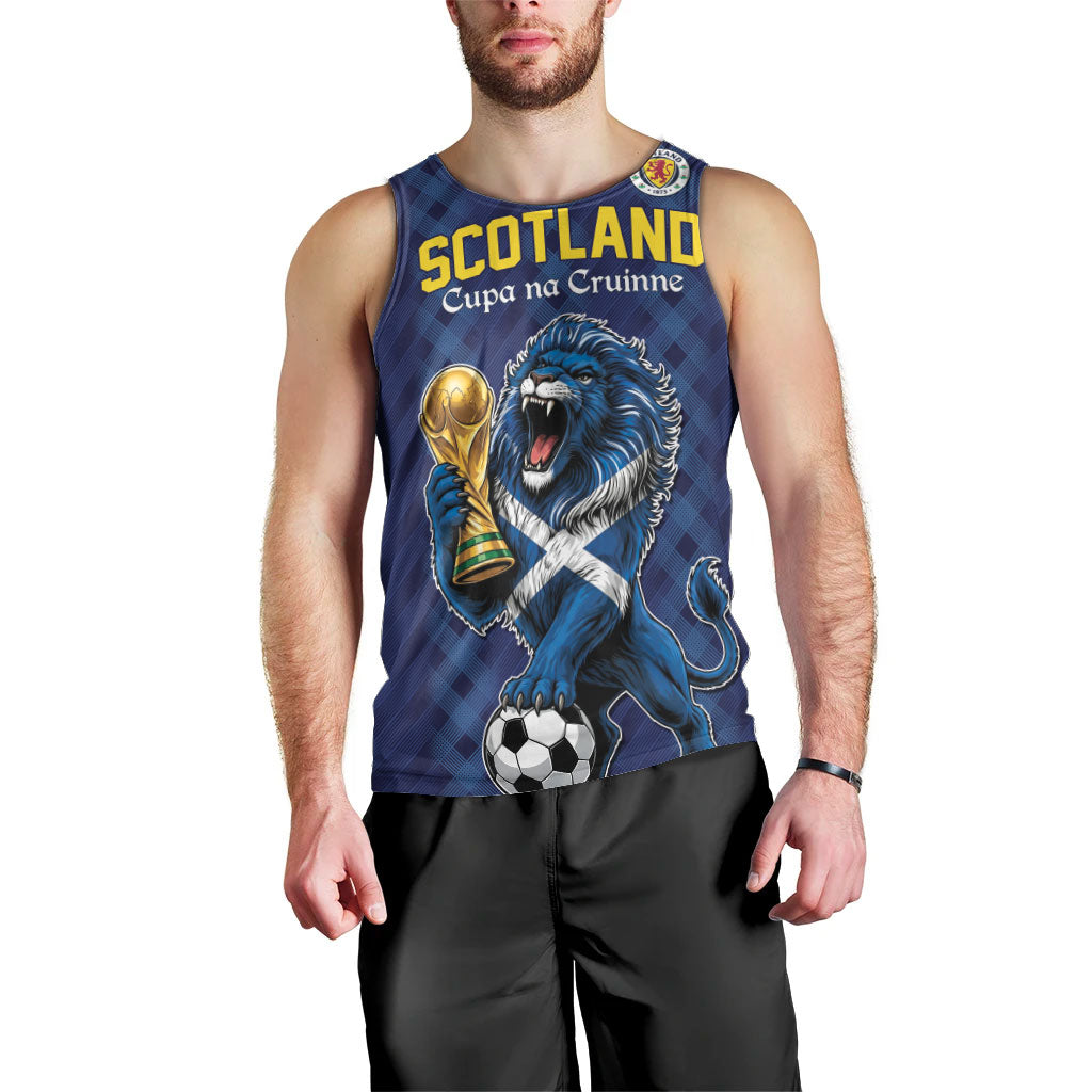 Custom World Football 2026 Scotland Men Tank Top Scottish Tartan Cupa na Cruinne Glory