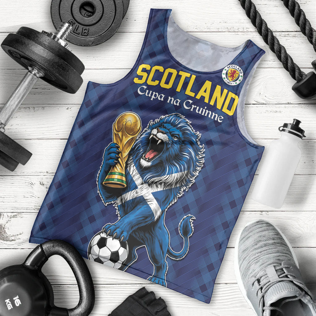 Custom World Football 2026 Scotland Men Tank Top Scottish Tartan Cupa na Cruinne Glory