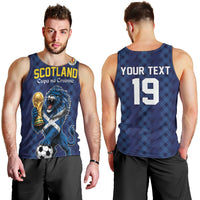 Custom World Football 2026 Scotland Men Tank Top Scottish Tartan Cupa na Cruinne Glory