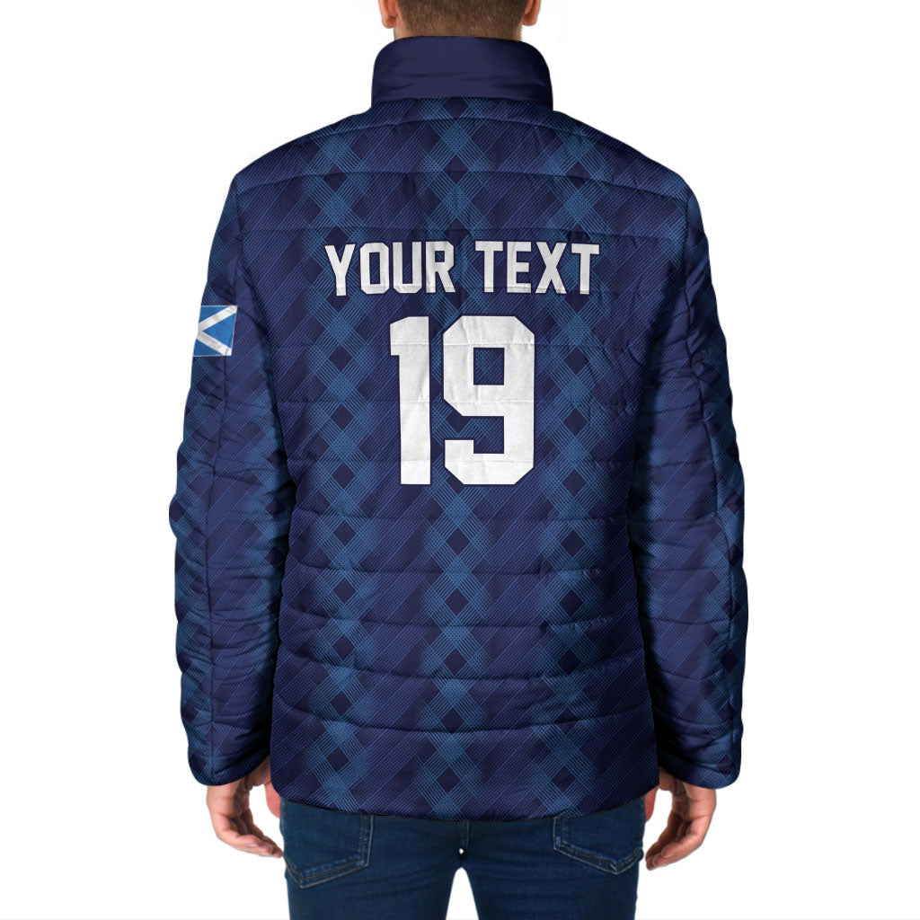Custom World Football 2026 Scotland Padded Jacket Scottish Tartan Cupa na Cruinne Glory