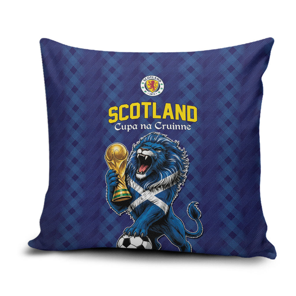 World Football 2026 Scotland Pillow Cover Scottish Tartan Cupa na Cruinne Glory