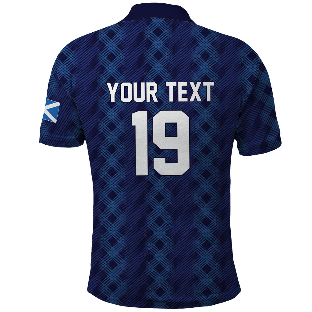Custom World Football 2026 Scotland Polo Shirt Scottish Tartan Cupa na Cruinne Glory
