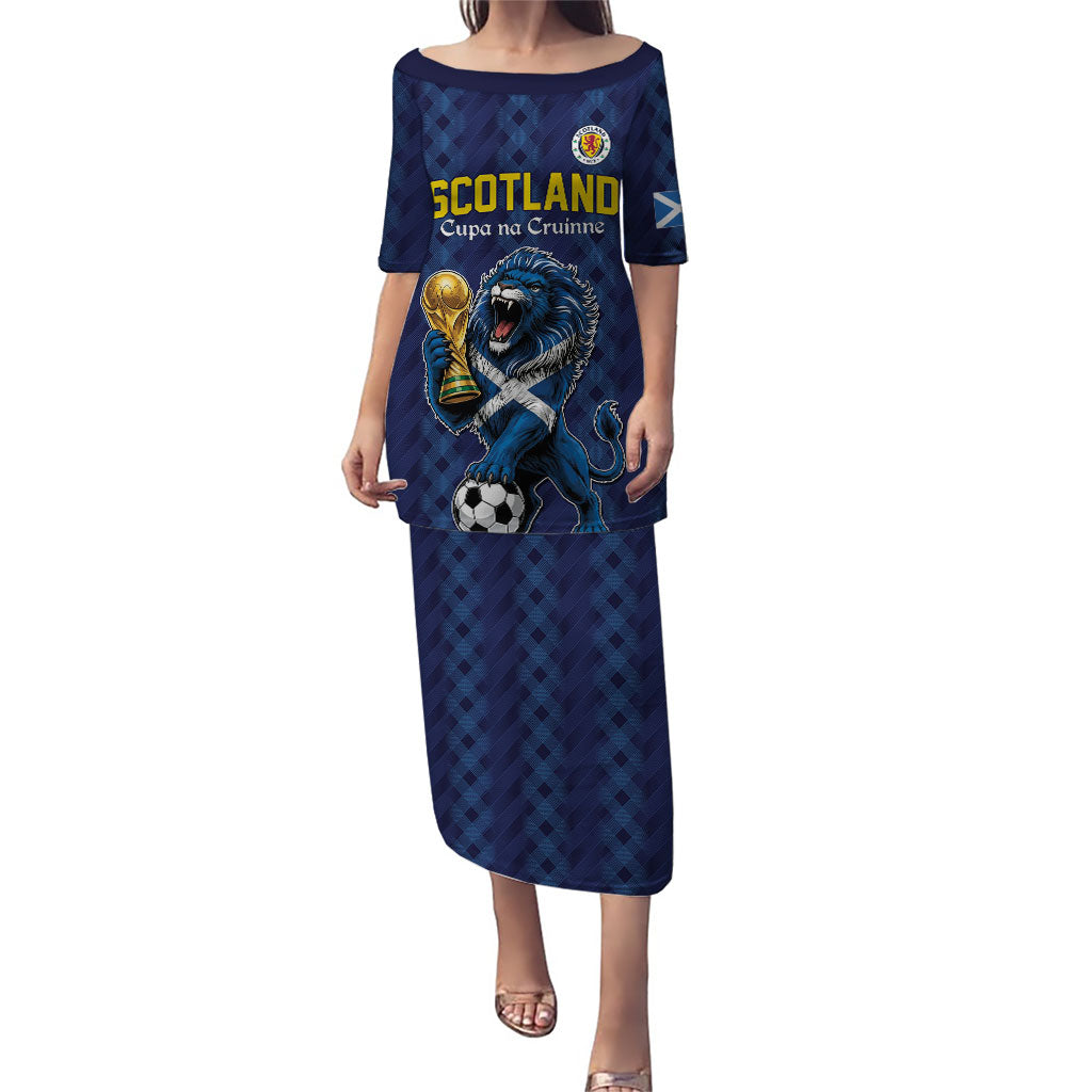 Custom World Football 2026 Scotland Puletasi Scottish Tartan Cupa na Cruinne Glory