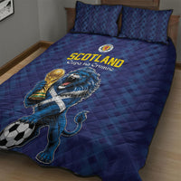 World Football 2026 Scotland Quilt Bed Set Scottish Tartan Cupa na Cruinne Glory
