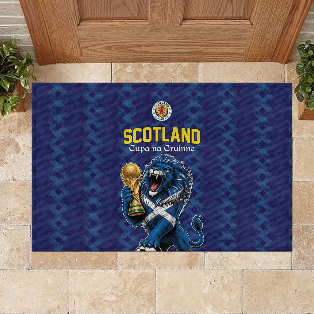 World Football 2026 Scotland Rubber Doormat Scottish Tartan Cupa na Cruinne Glory