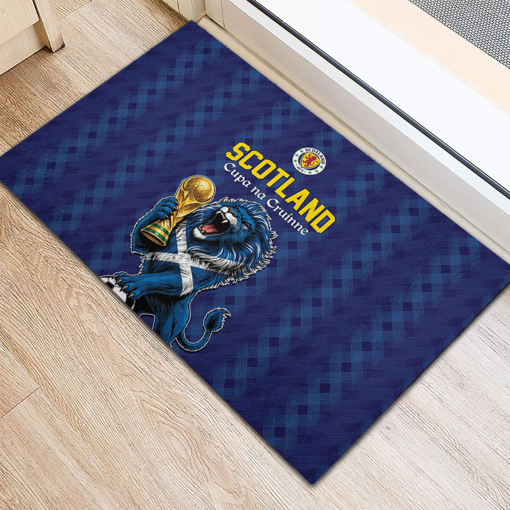 World Football 2026 Scotland Rubber Doormat Scottish Tartan Cupa na Cruinne Glory