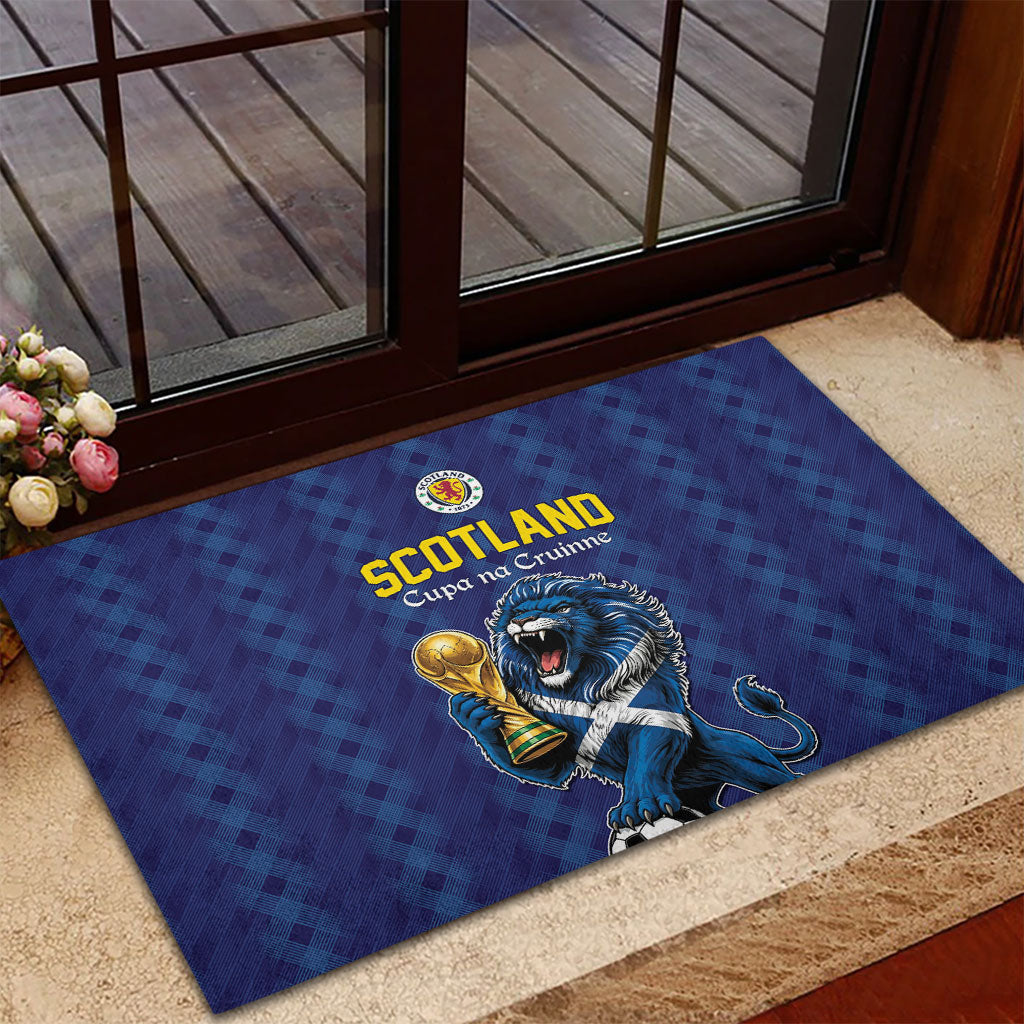 World Football 2026 Scotland Rubber Doormat Scottish Tartan Cupa na Cruinne Glory