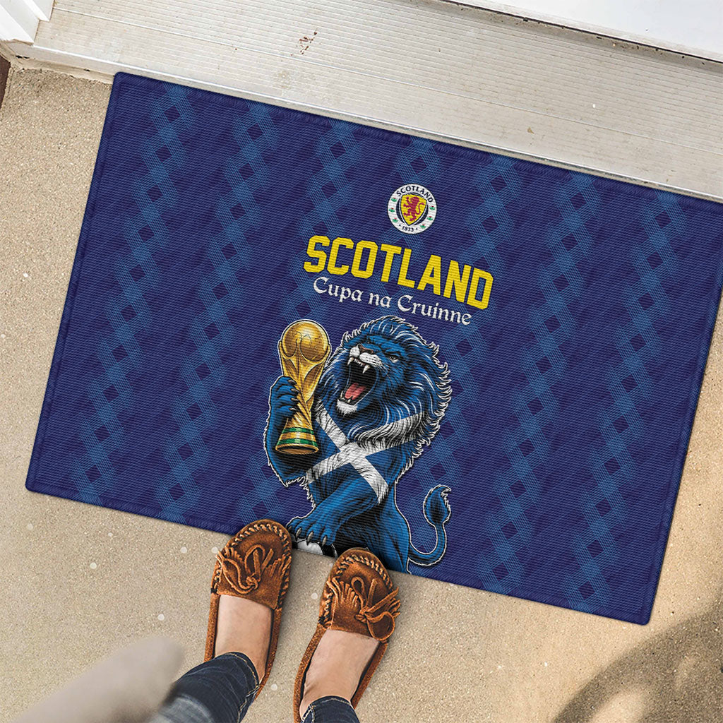 World Football 2026 Scotland Rubber Doormat Scottish Tartan Cupa na Cruinne Glory