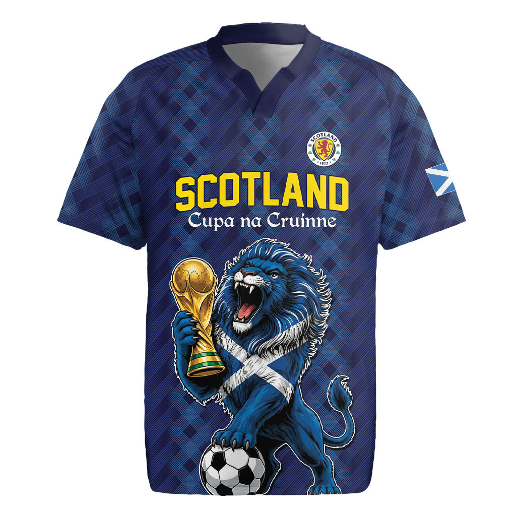Custom World Football 2026 Scotland Rugby Jersey Scottish Tartan Cupa na Cruinne Glory
