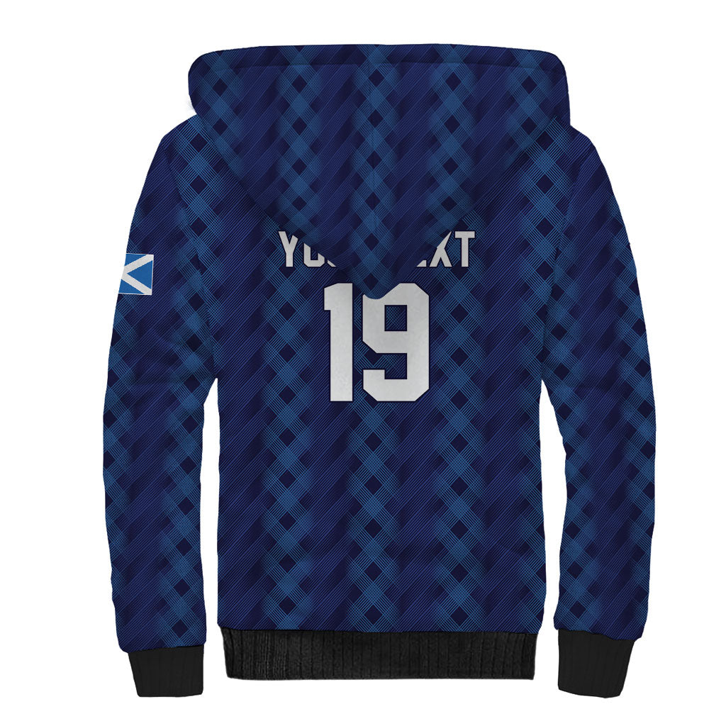 Custom World Football 2026 Scotland Sherpa Hoodie Scottish Tartan Cupa na Cruinne Glory