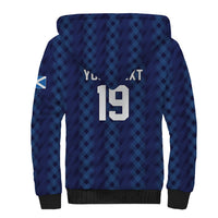 Custom World Football 2026 Scotland Sherpa Hoodie Scottish Tartan Cupa na Cruinne Glory