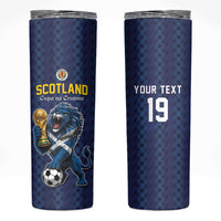 Custom World Football 2026 Scotland Skinny Tumbler Scottish Tartan Cupa na Cruinne Glory