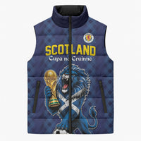 Custom World Football 2026 Scotland Sleeveless Puffer Jacket Scottish Tartan Cupa na Cruinne Glory