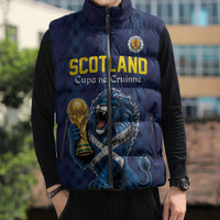 Custom World Football 2026 Scotland Sleeveless Puffer Jacket Scottish Tartan Cupa na Cruinne Glory