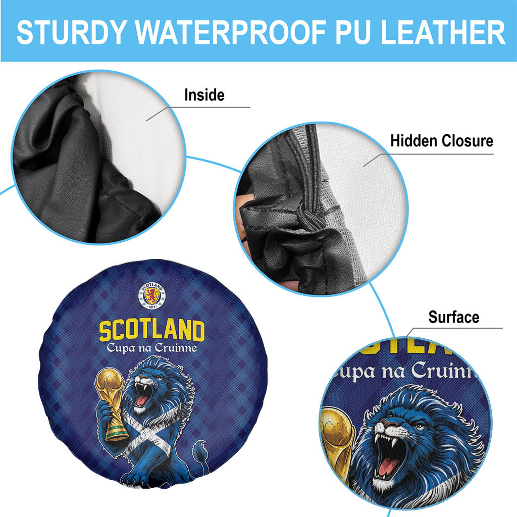 World Football 2026 Scotland Spare Tire Cover Scottish Tartan Cupa na Cruinne Glory