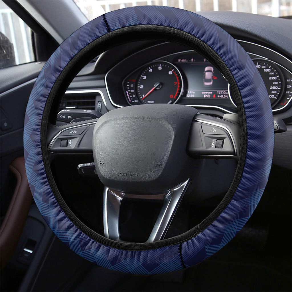 World Football 2026 Scotland Steering Wheel Cover Scottish Tartan Cupa na Cruinne Glory