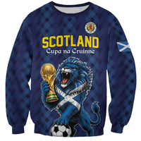 Custom World Football 2026 Scotland Sweatshirt Scottish Tartan Cupa na Cruinne Glory