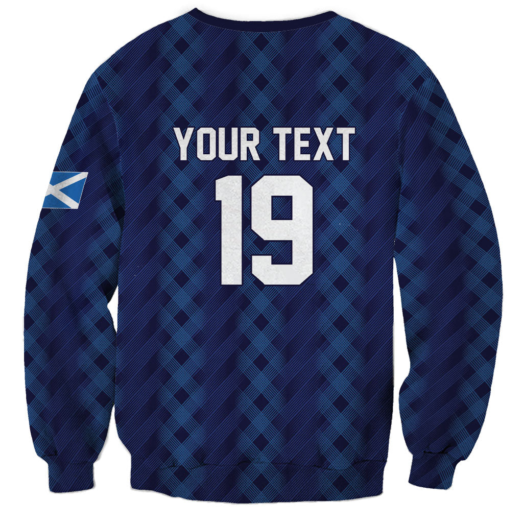 Custom World Football 2026 Scotland Sweatshirt Scottish Tartan Cupa na Cruinne Glory