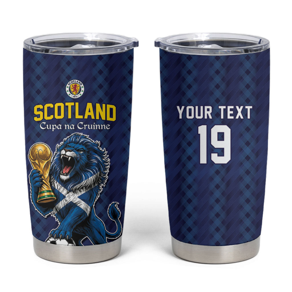 Custom World Football 2026 Scotland Tumbler Cup Scottish Tartan Cupa na Cruinne Glory