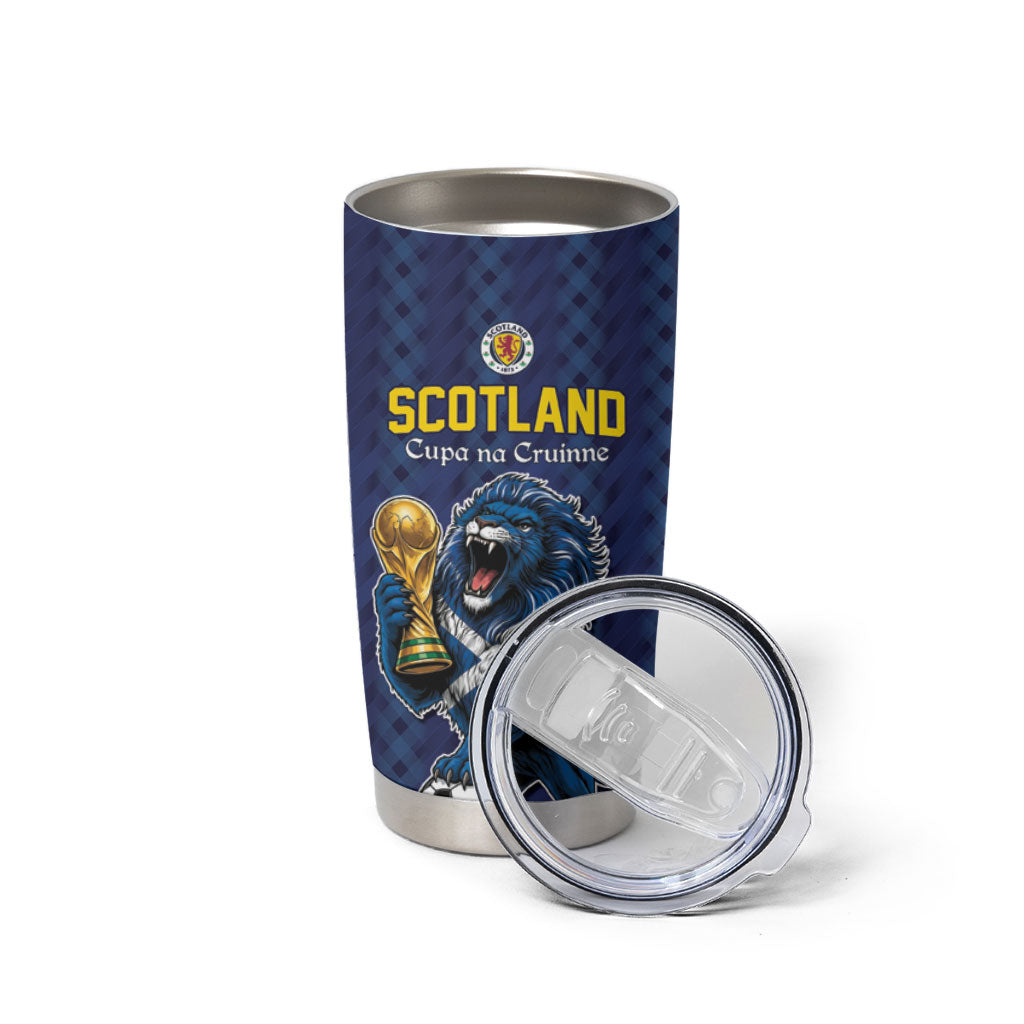 Custom World Football 2026 Scotland Tumbler Cup Scottish Tartan Cupa na Cruinne Glory