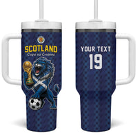 Custom World Football 2026 Scotland Tumbler With Handle Scottish Tartan Cupa na Cruinne Glory