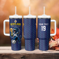 Custom World Football 2026 Scotland Tumbler With Handle Scottish Tartan Cupa na Cruinne Glory